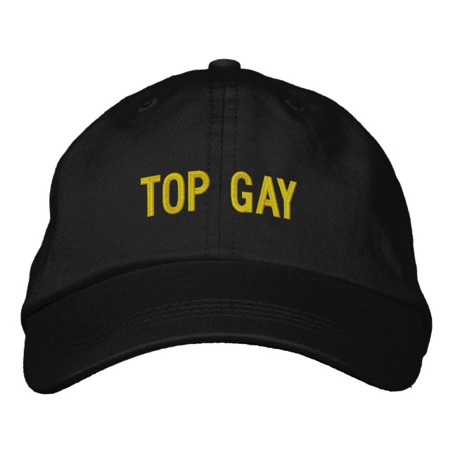Top Gay Funny LGBT+ Embroidered Baseball Cap (Front)