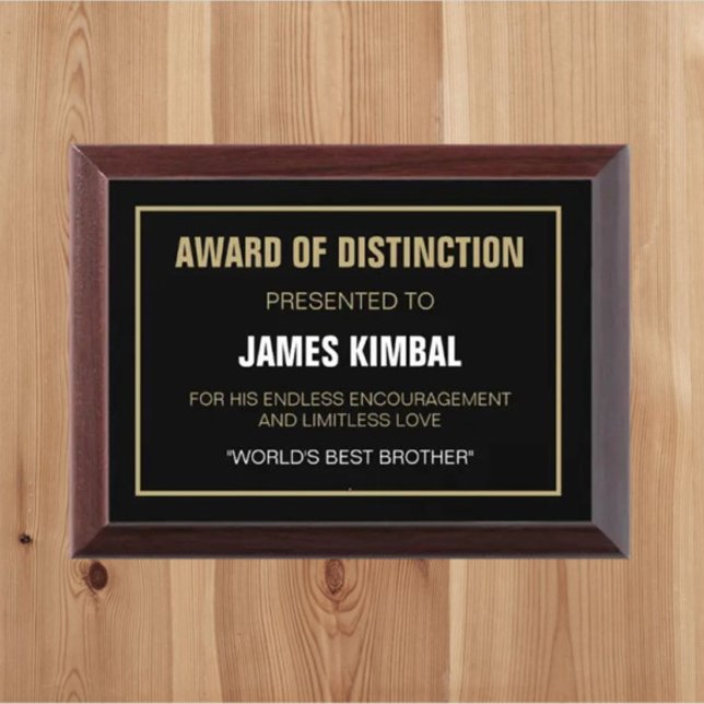 TOP Gift! Best Brother Award plaque (Creator Uploaded)