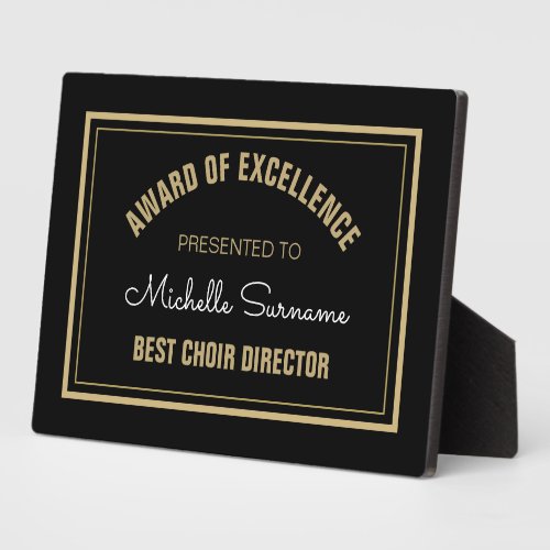 Top Gift  Best Choir Director plaque