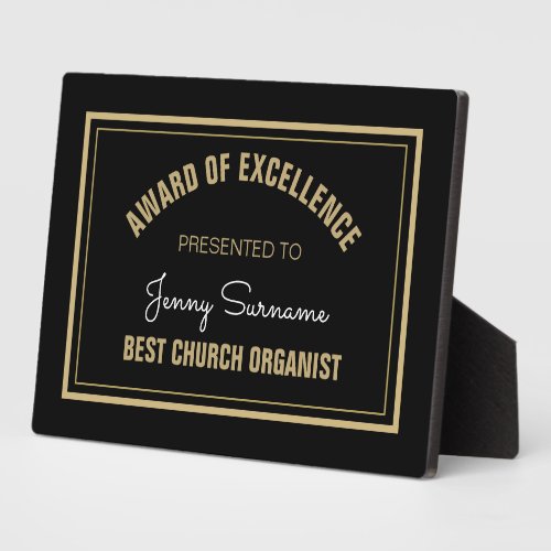 Top Gift  Best Church Organist plaque