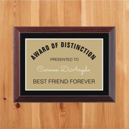 Top Gift Best Friend Forever award plaque
