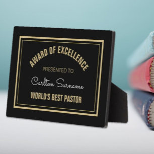 Top Gift! Best Pastor plaque
