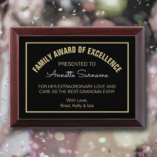 Top Gift! Custom Best Grandma Family Award Plaque