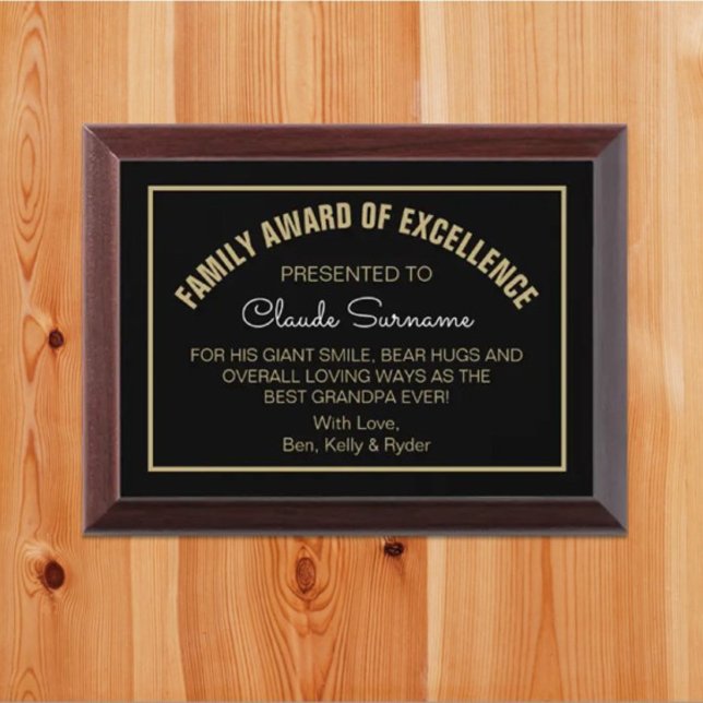 Top Gift! Custom Best Grandpa Family Award (Creator Uploaded)