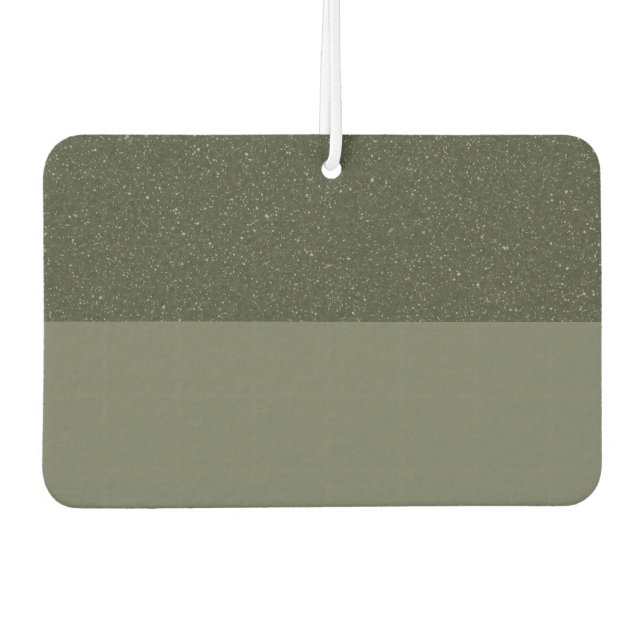 Top Glitter Moss Green Air Freshener – Customize (Front)