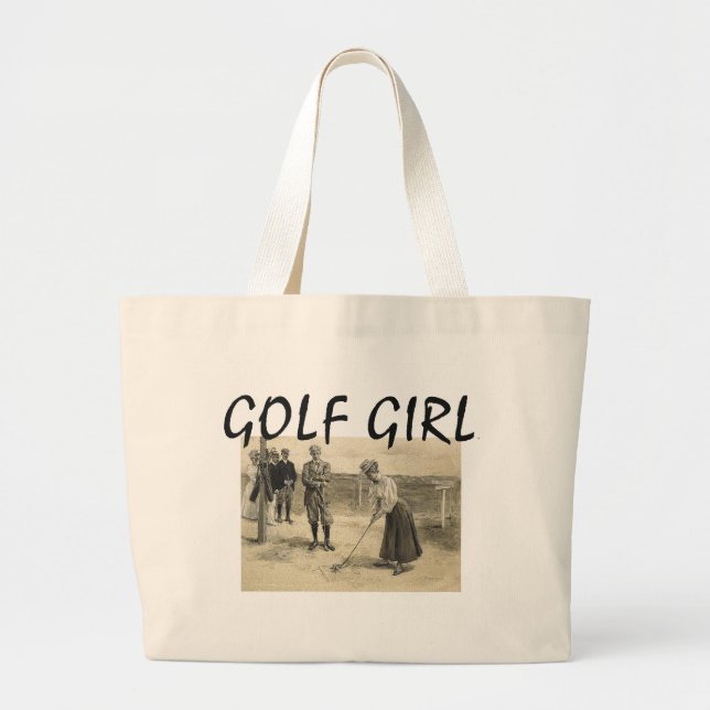 TOP Golf Girl Large Tote Bag (Front)