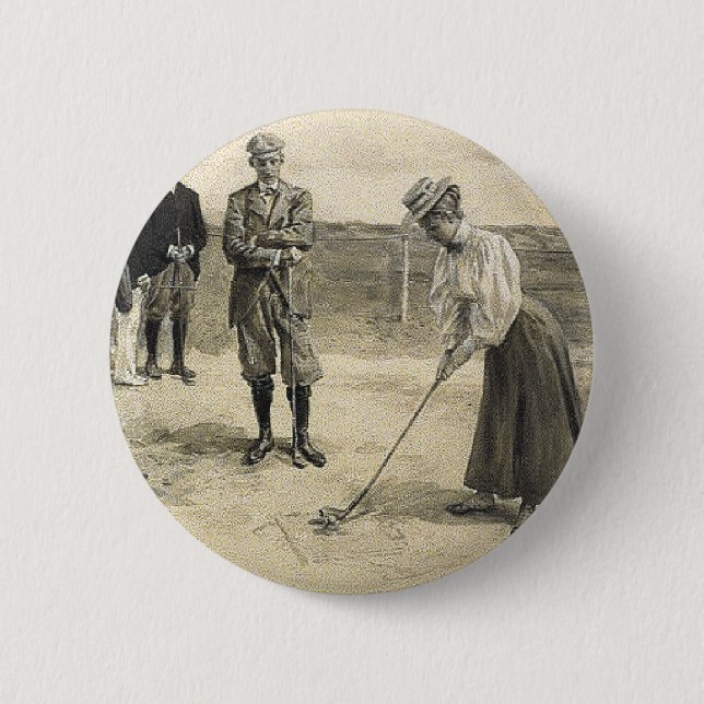 TOP Golf Girl Pinback Button (Front)