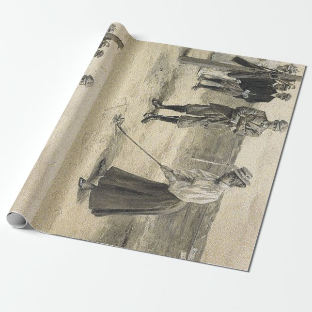 TOP Golf Girl Wrapping Paper (Unrolled)