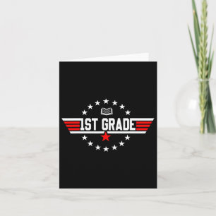 Top Grade 1st First Grade Byck To School First Day Card