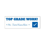[ Thumbnail: "Top Grade Work!" School Teacher Rubber Stamp ]