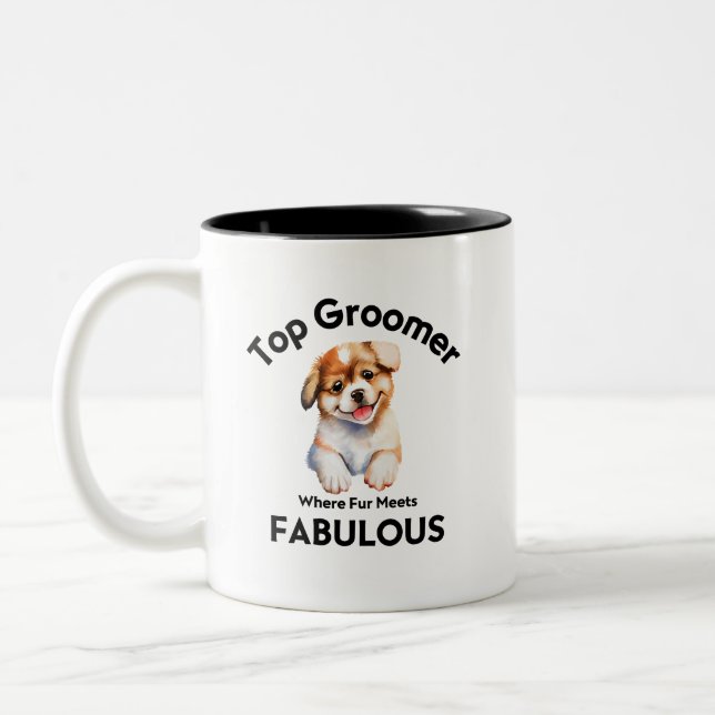 Top Groomer, Where Fur Meets Fabulous, Mug (Left)