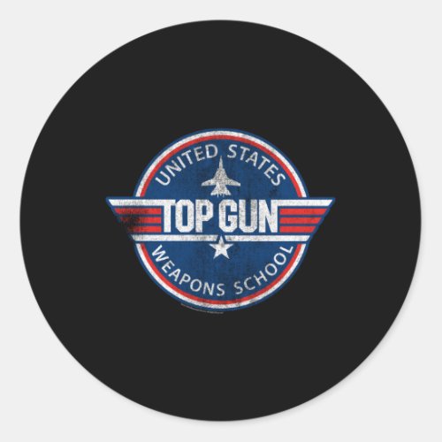Top Gun Fighter Weapons School Classic Round Sticker
