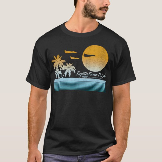 Top Gun Fightertown Usa Sunset Silhouette Travel P (Front)