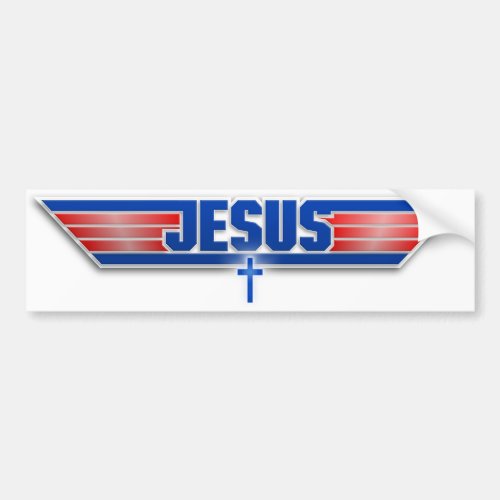 Top Gun Logo Jesus Christ Wingman Bumper Sticker