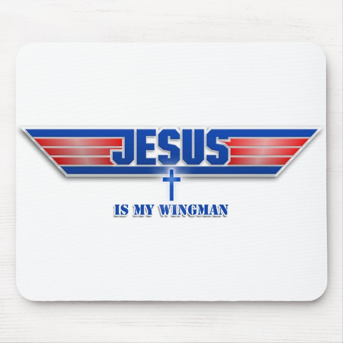Top Gun Logo Jesus Christ Wingman Movie Mousepad Zazzle Com