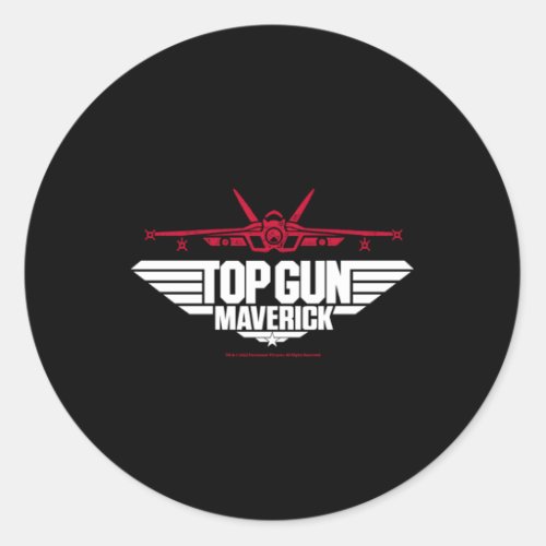 Top Gun Maverick Fighter Jet Classic Round Sticker