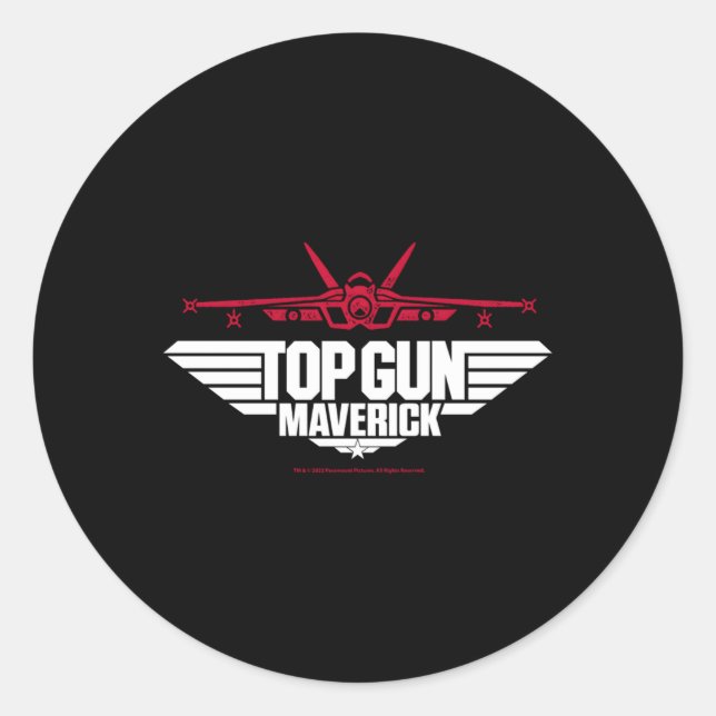 Top Gun Maverick Fighter Jet Classic Round Sticker (Front)