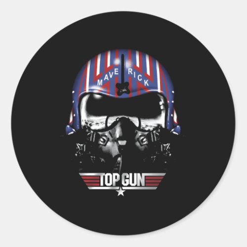 Top Gun Maverick Helmet Classic Round Sticker