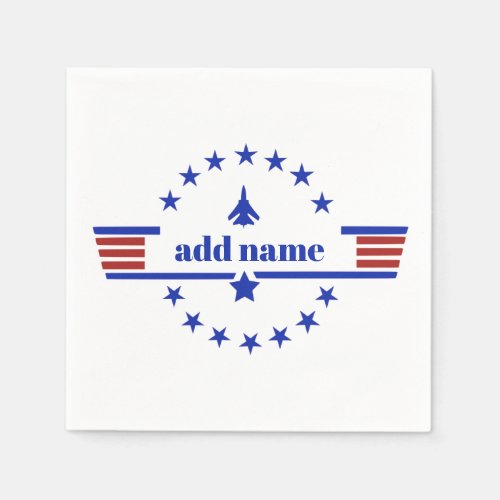 Top Gun movie _ personalized birthday napkins