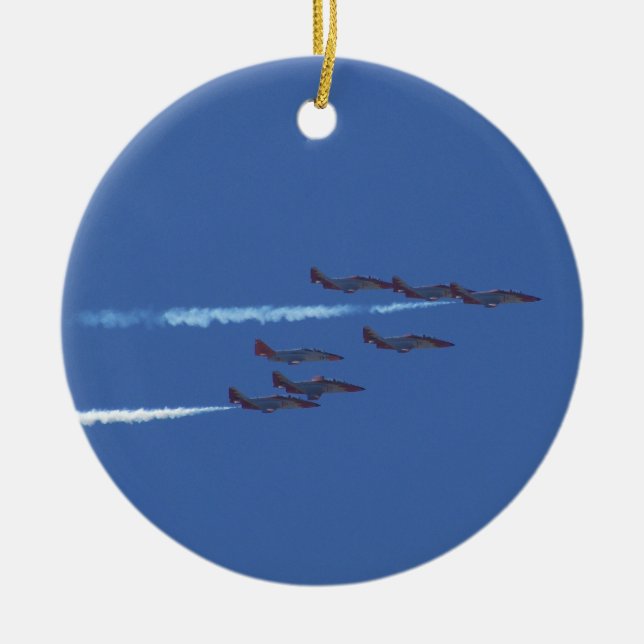 Top Gun Smokin'. Ceramic Ornament (Front)