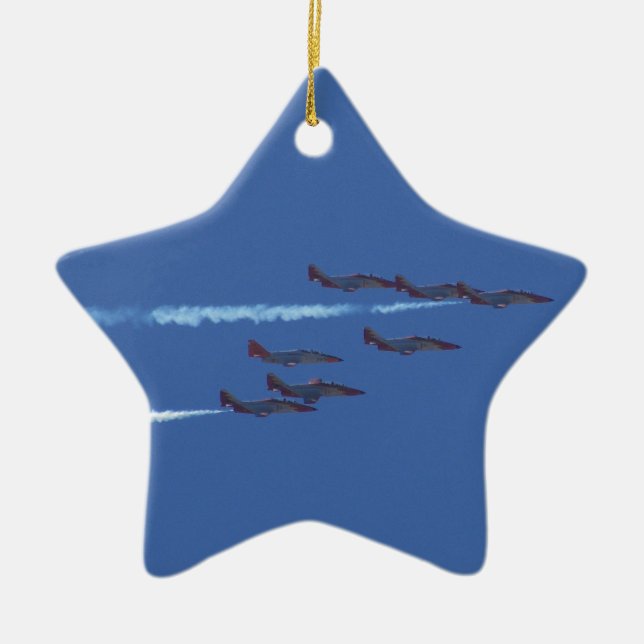 Top Gun Smokin'. Ceramic Ornament (Front)