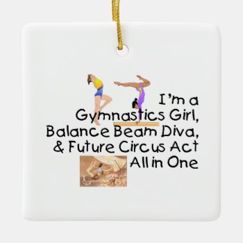 Top Gymnastics All In One Ceramic Ornament by teepossible at Zazzle