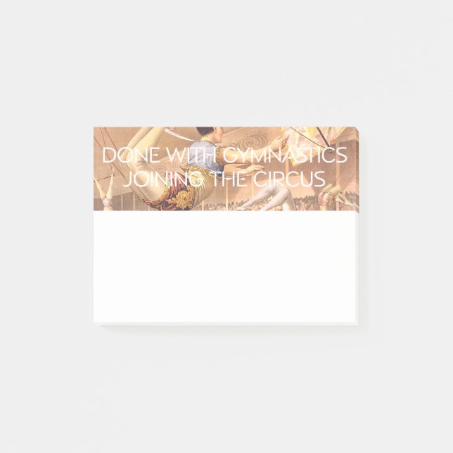 TOP Gymnastics Humor Post-it Notes (Front)
