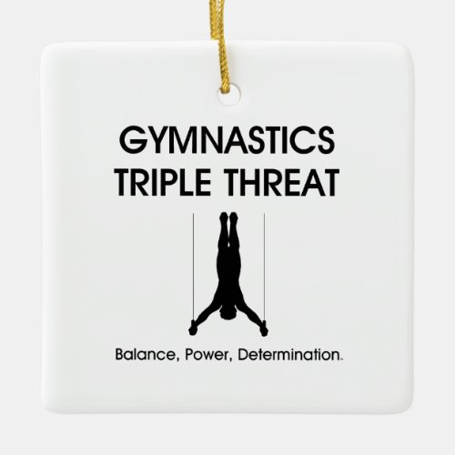 TOP Gymnastics Triple Threat Ceramic Ornament