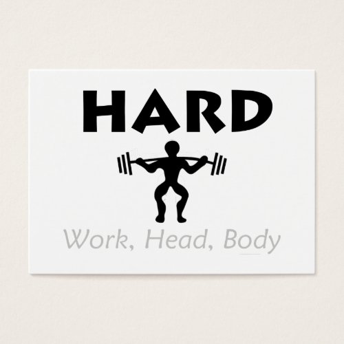 TOP Hard Work Head Body Business Card