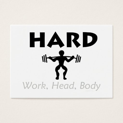 Customizable TOP Hard Work Head Body Business Card