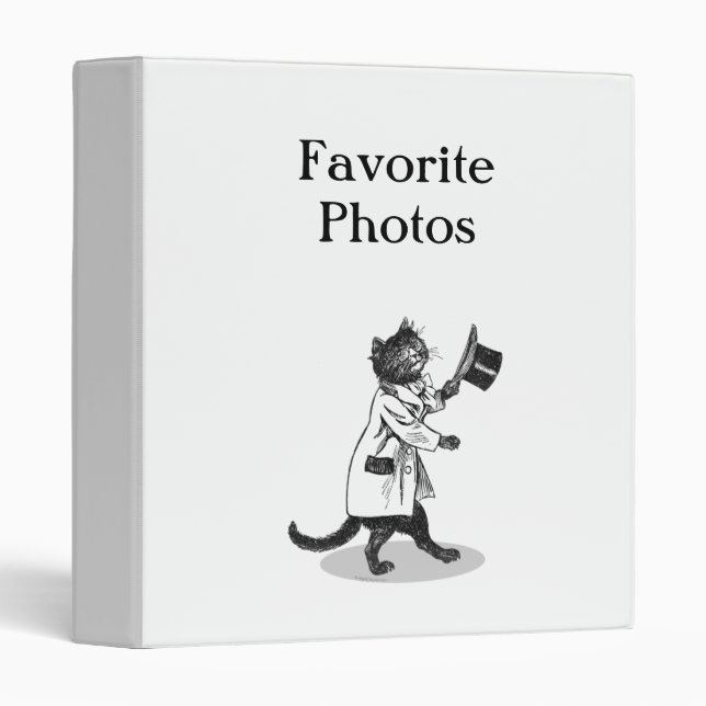Top Hat Cat Custom Photo Binder (Front/Spine)