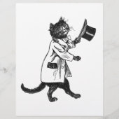Top Hat Cat Vintage Art Flyer (Front)