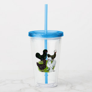 Top Hat Chicken Quartet Acrylic Tumbler