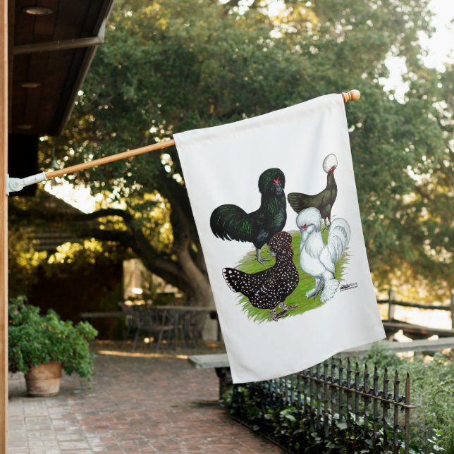 Top Hat Chicken Quartet House Flag (In SItu)