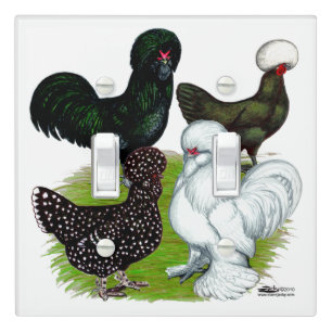 Top Hat Chicken Quartet Light Switch Cover