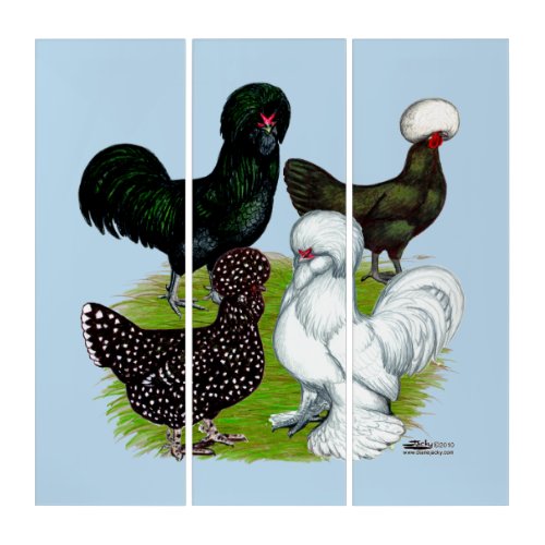 Top Hat Chicken Quartet Triptych