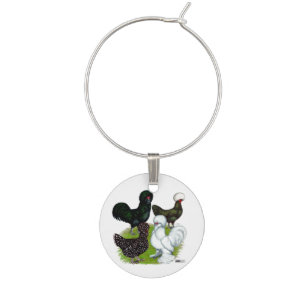 Top Hat Chicken Quartet Wine Charm