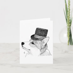 Top Hat Corgi Card