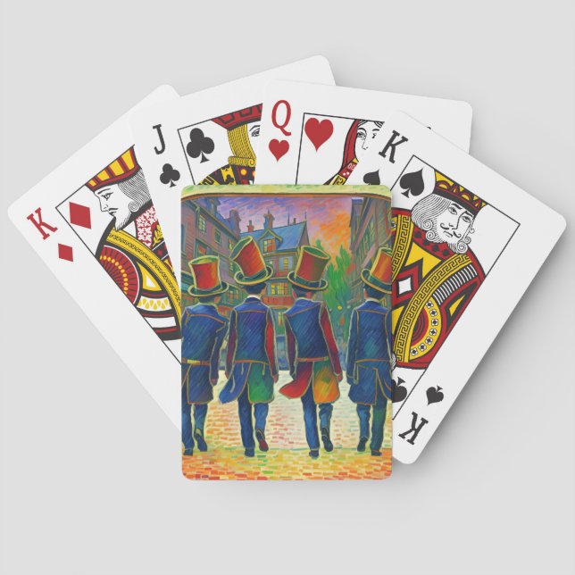 Top hat design poker cards (Back)