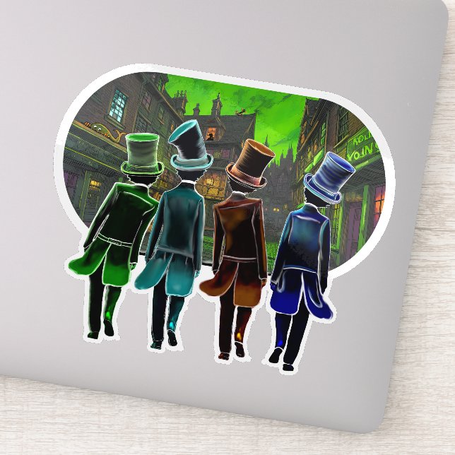 Top Hat Design Sticker (Detail)
