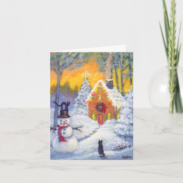 'Top Hat Kit Kat' Greeting Card (Front)