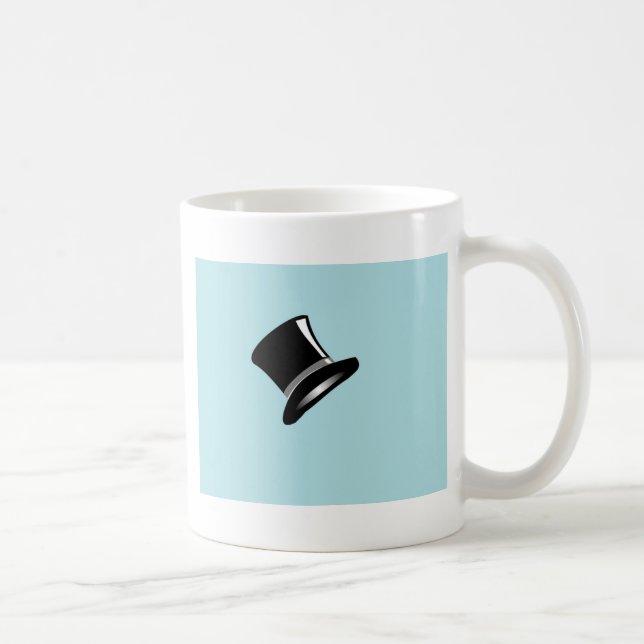 Top Hat on Blue Coffee Mug (Right)