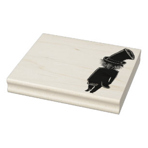 Top hat Pickleball Paddle Rubber Stamp