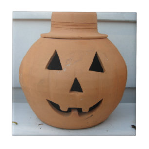 Top Hat Pumpkin Ceramic Tile
