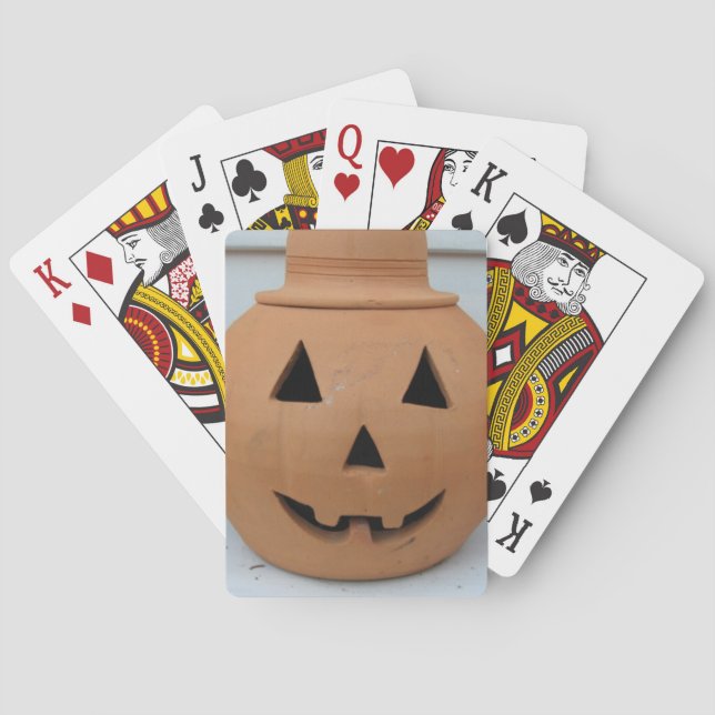 Top Hat Pumpkin Poker Cards (Back)
