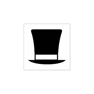 "Top Hat" Rubber Stamp