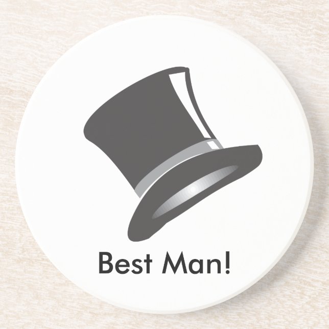 Top Hat Sandstone Coaster (Front)