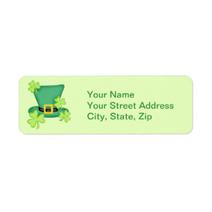 Top Hat Shamrocks Lime Green Sticker