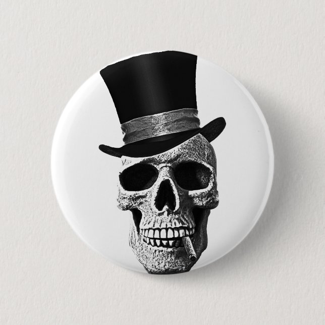 Top hat skull button (Front)