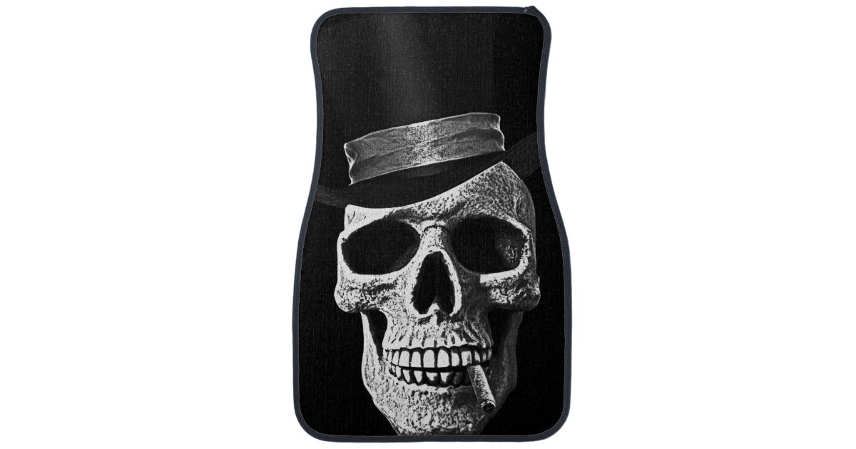 Top Hat Skull Car Floor Mat Zazzle Com